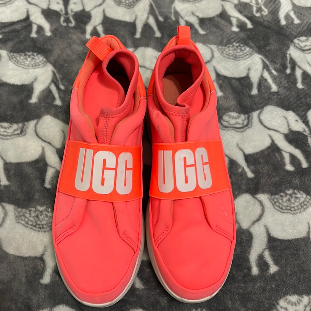 Bright neon UGG shoe